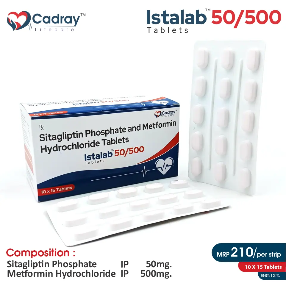 Sitagliptin Phosphate 50mg + Metformin 500mg | Antidiabetic Care | Best Price for PCD Pharma Franchise